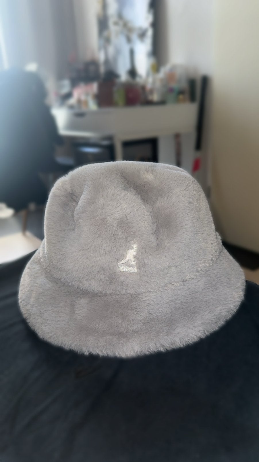 Kangol x Citadium Faux Fur Bucket Hat - Grijs, Ophalen, Nieuw, One size fits all, Hoed