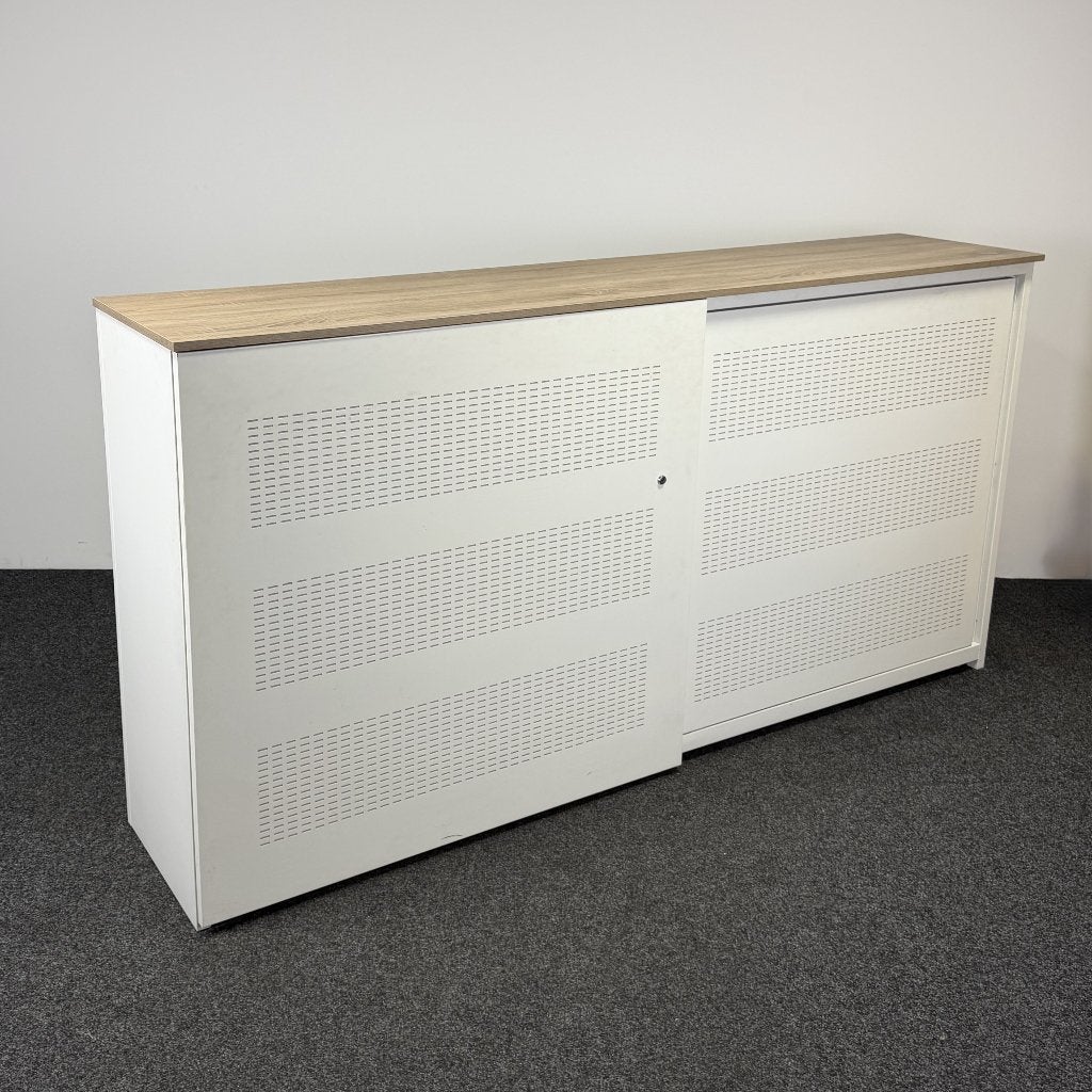 Akoestische Schuifdeurkast - Wit | 123 x 240 x 50 cm 26411, Ophalen, Gebruikt, 5 laden of meer, 100 tot 150 cm
