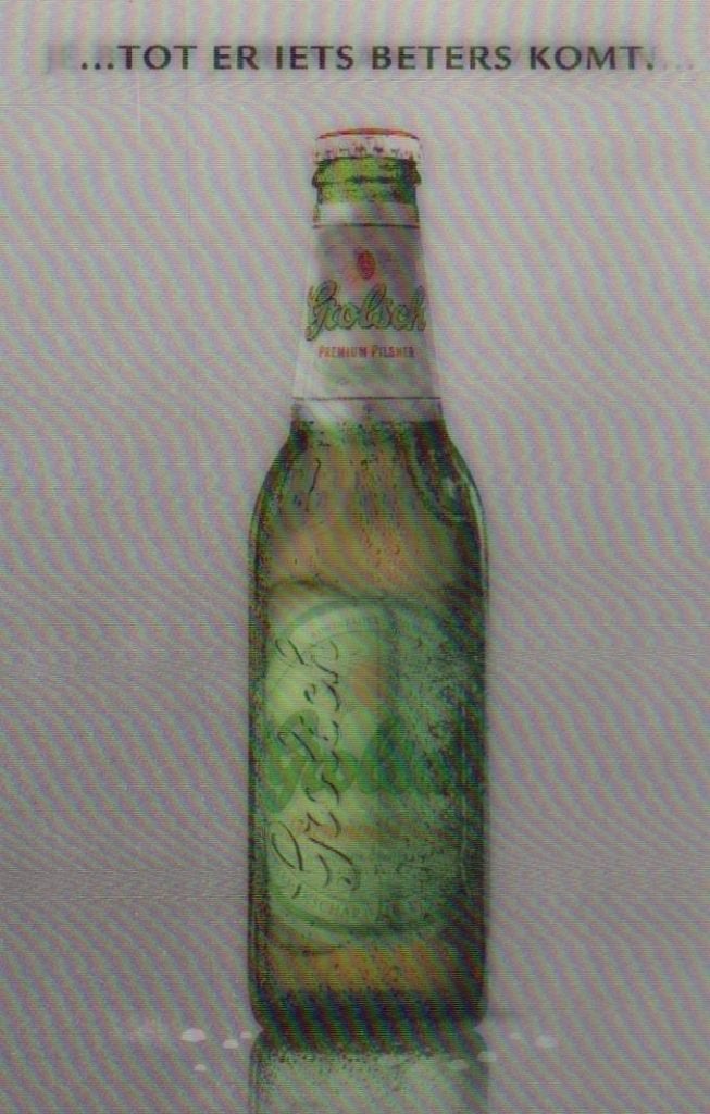 Grlosch 3D kaart van nieuwe fles -Je bent jarenlang tevreden, Ophalen, Nieuw, Overige typen, Grolsch