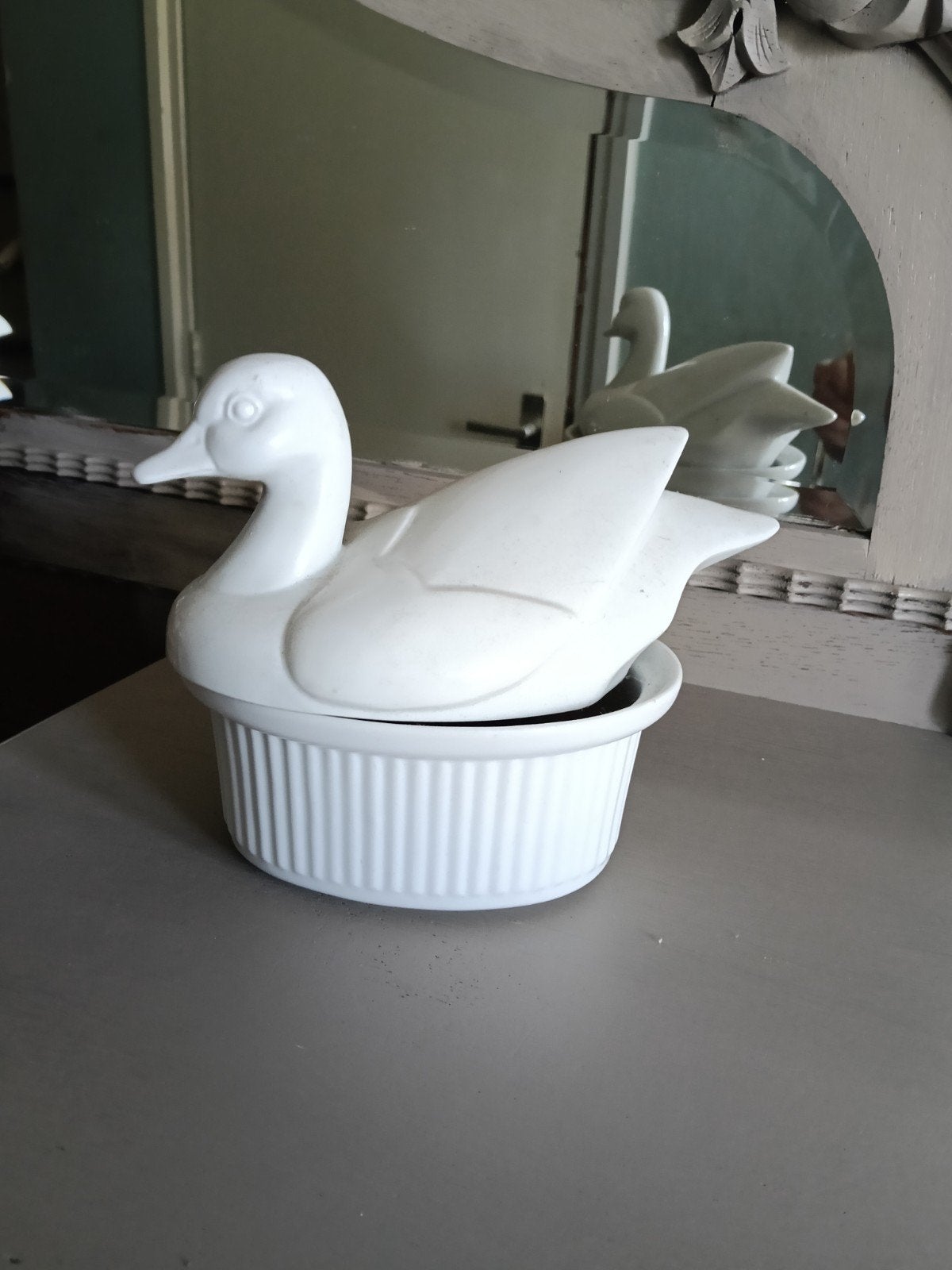 Vintage porseleinen eend terrine/pot, Ophalen of Verzenden