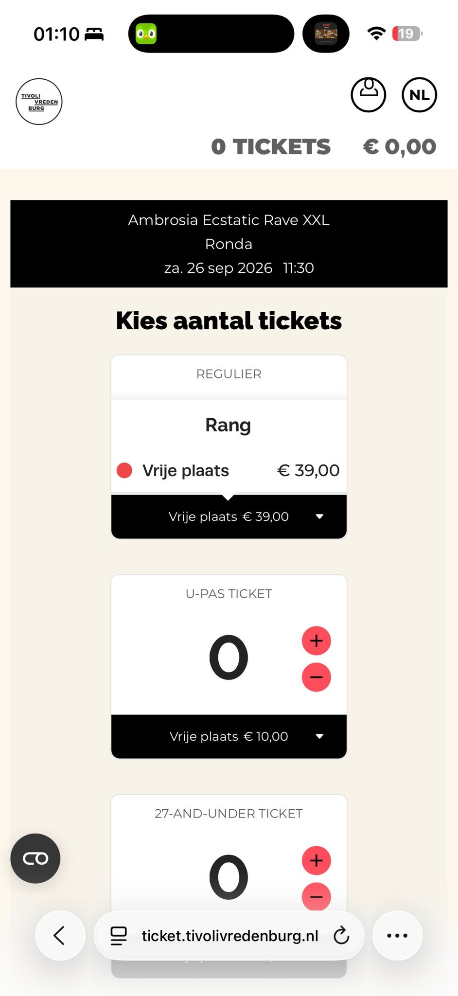 Ambrosia trivoli rave ESTATIC, Tickets en Kaartjes