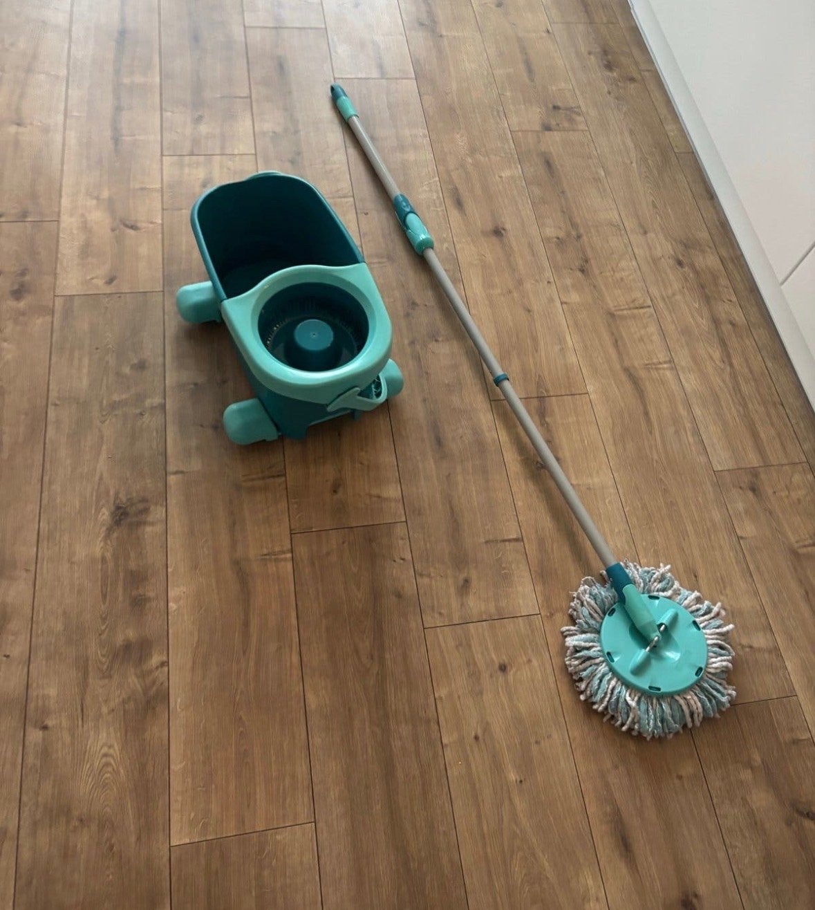 Leifheit CleanTwist Mop met Mopwagen op Wieltjes, Ophalen of Verzenden, Mop of Dweil