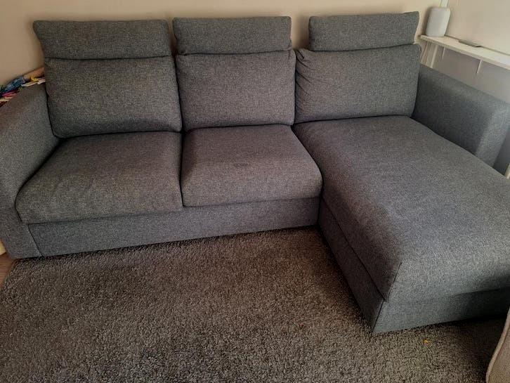 Ikea Vimle hoekbank met lounge met opbergruimte, Ophalen, Gebruikt, 100 tot 125 cm, Hoekbank