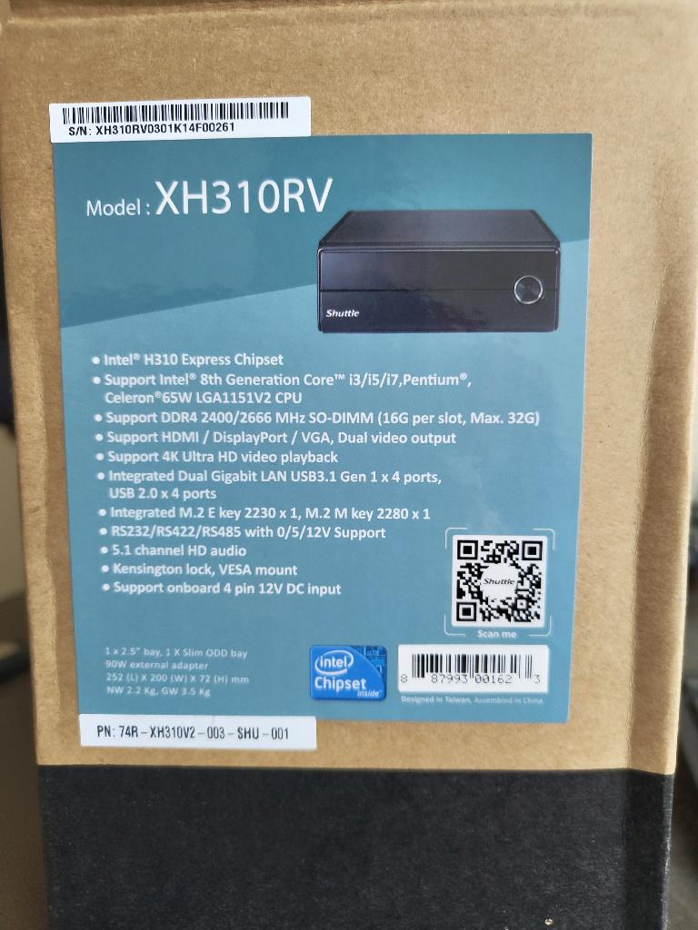 Shuttle XH310RV Intel Core i9 32GB., Ophalen, Gebruikt, 32 GB, Met monitor