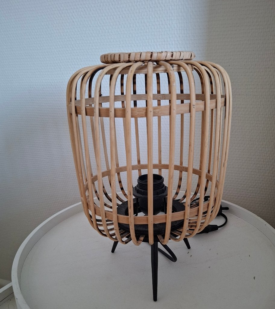 Tafellamp, Huis en Inrichting, Lampen | Tafellampen, Zo goed als nieuw, 31 cm, Bruin, E27 (groot)
