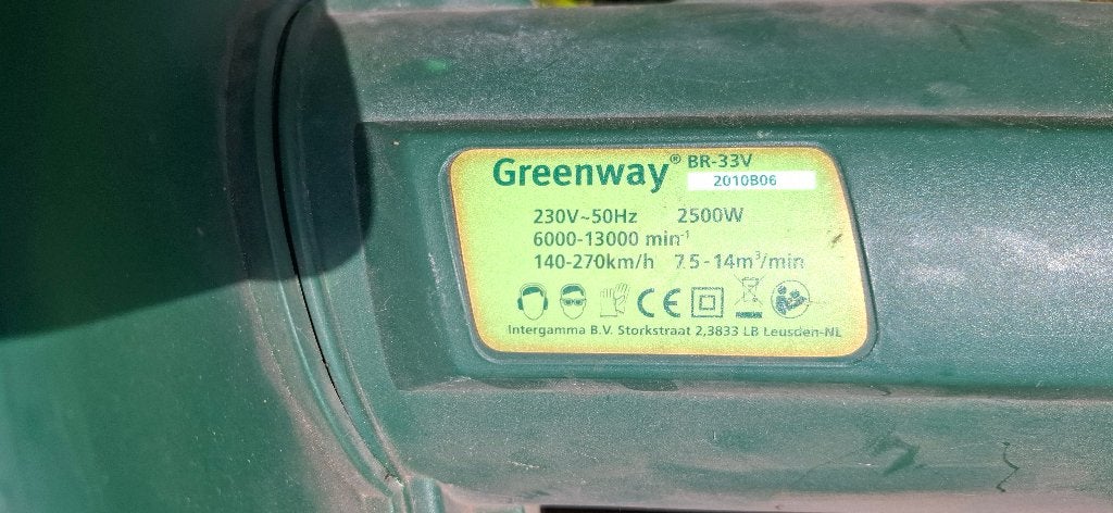 te koop bladblazer Greenway, Tuin en Terras, Bladblazers, Gebruikt, Elektrisch, Ophalen, Overige merken