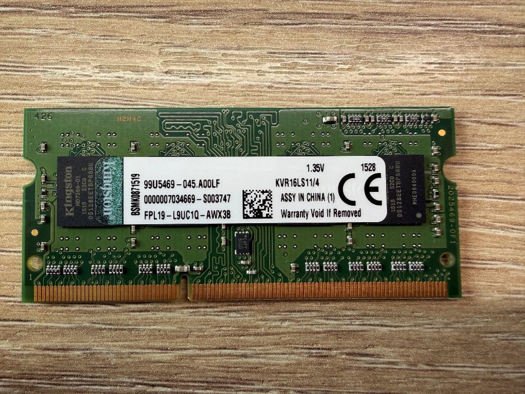 Kingston ValueRAM 4 GB DDR3L-1600 SO-DIMM, Gebruikt, DDR3, Ophalen of Verzenden, Laptop