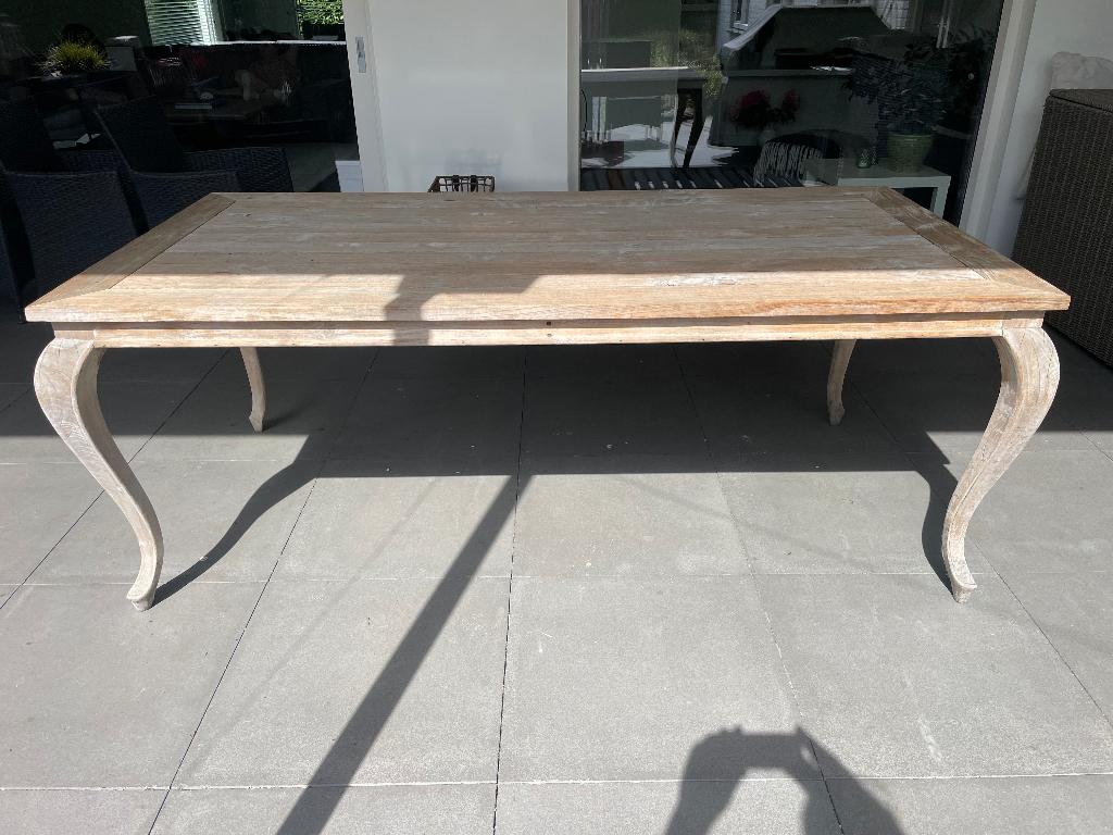Tafel 200x100 cm teakhout, Ophalen, Gebruikt, 100 tot 150 cm, Klassiek