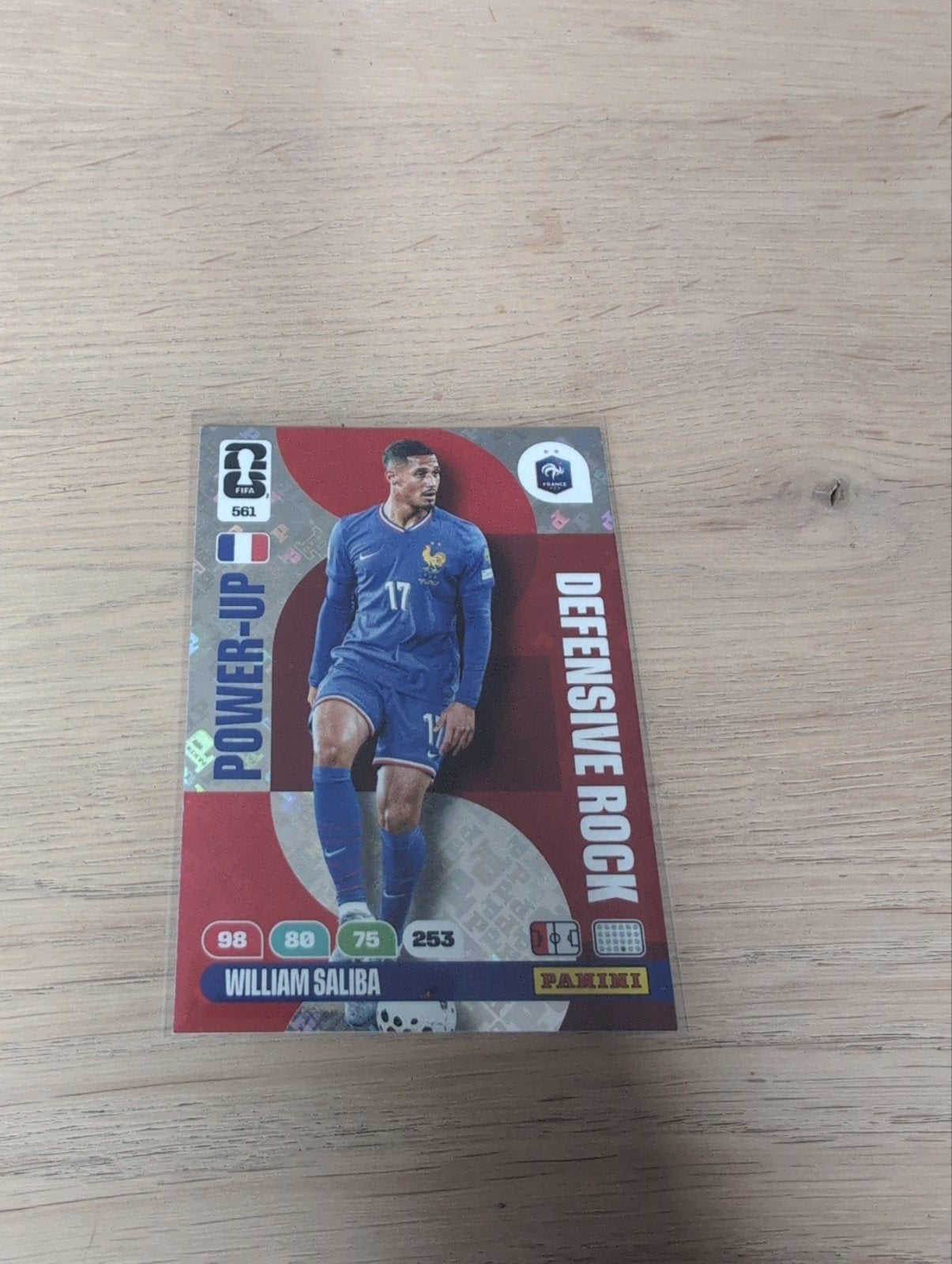 William Saliba Panini FIFA 365 Adrenalyn XL Power-Up Kaart, Ophalen of Verzenden, Zo goed als nieuw, Buitenlandse clubs, Spelerskaart
