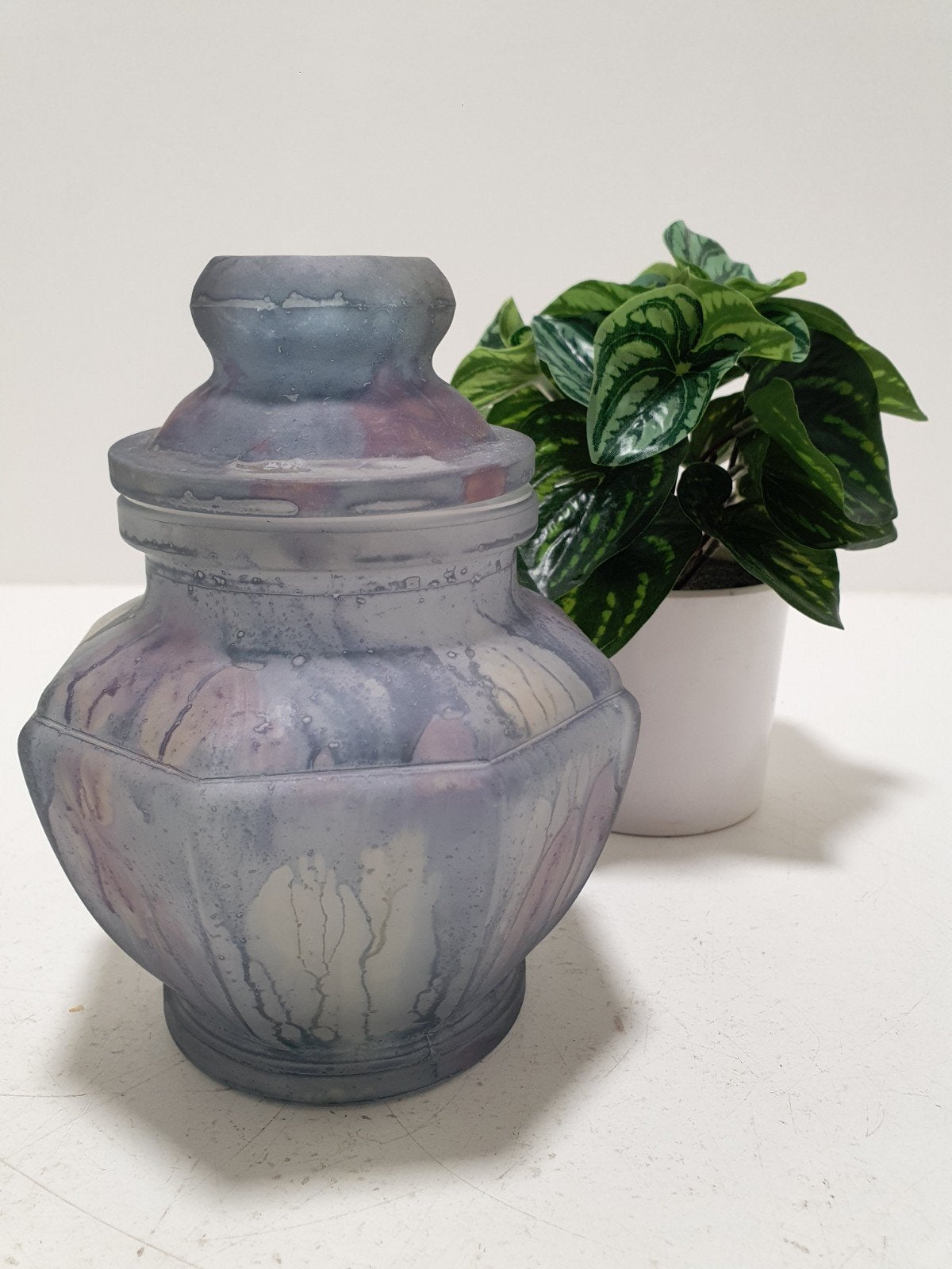 Vintage glazen voorraadpot, Ophalen of Verzenden
