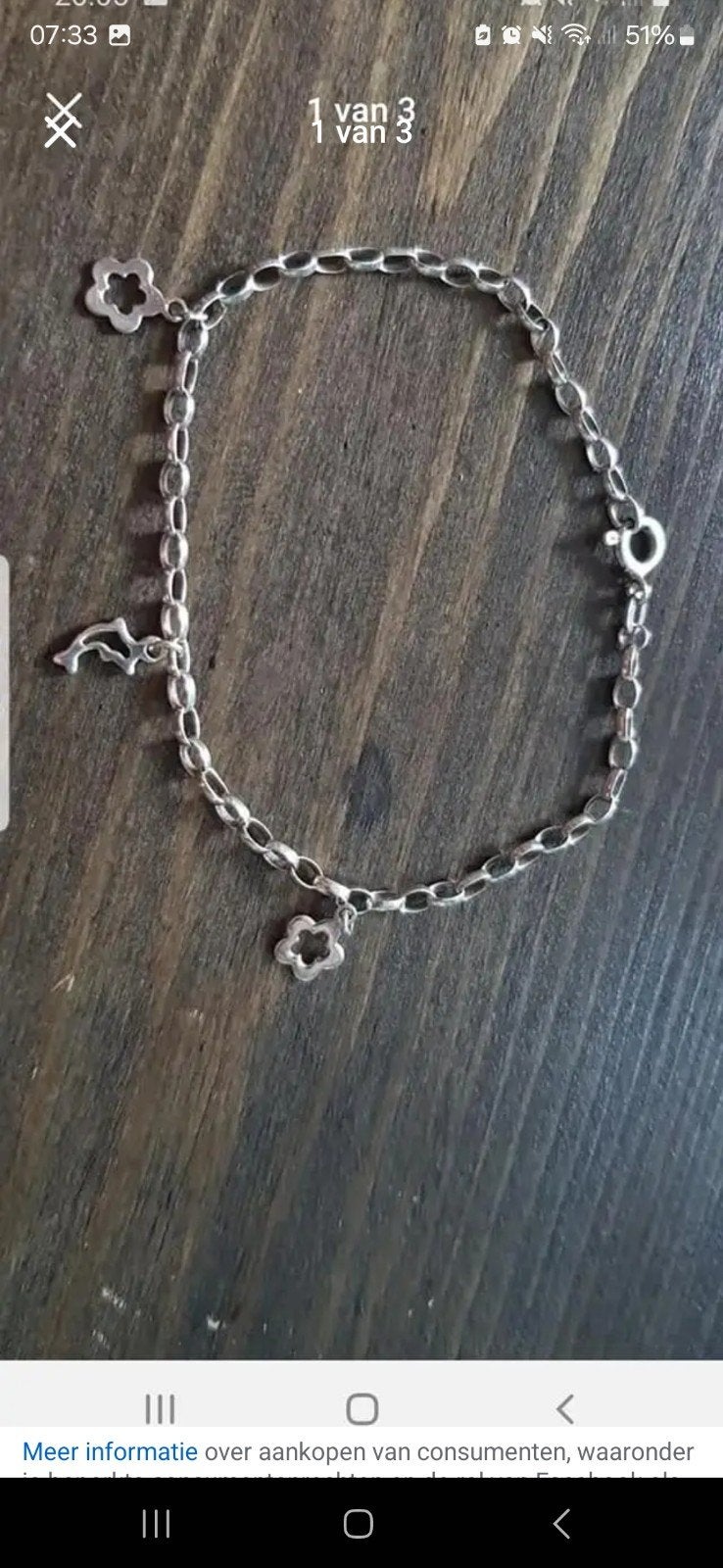armband silver, Ophalen, Zilver