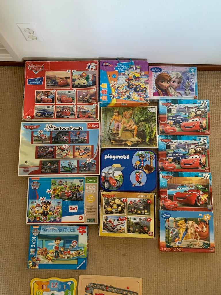Diverse puzzels voor uren speelplezier, Ophalen, 2 tot 4 jaar, Gebruikt, 10 tot 50 stukjes