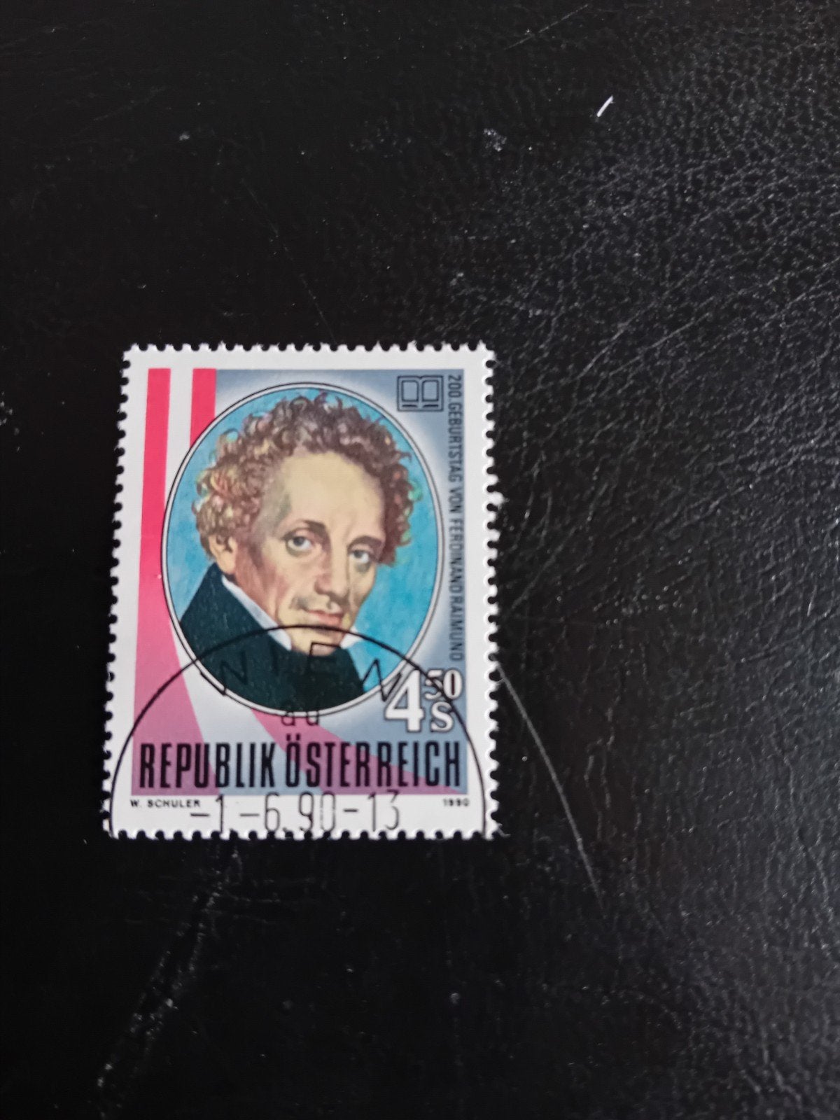 Oostenrijkse postzegel Ferdinand Raimund 1990, Ophalen of Verzenden, Gestempeld