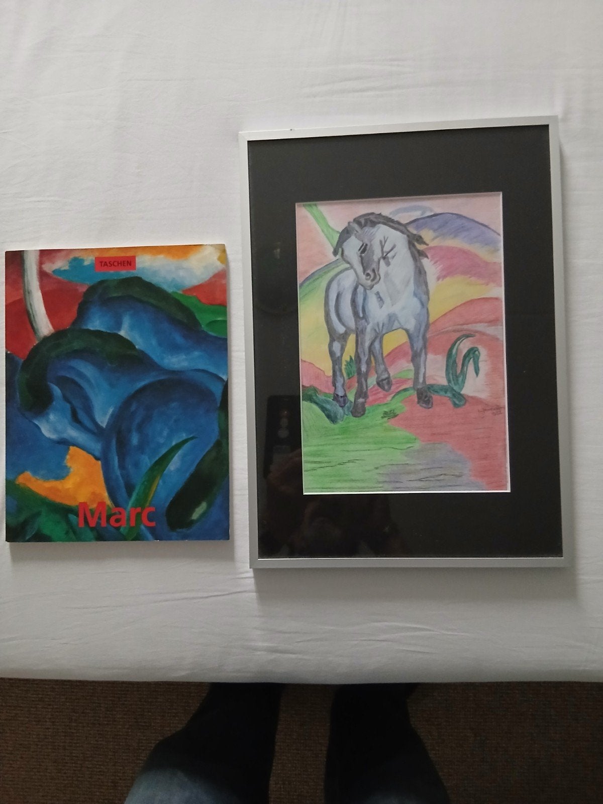Org.n.tekening + orgn.boek van Franz Marc.voor de liefhebber, Antiek en Kunst, Ophalen of Verzenden