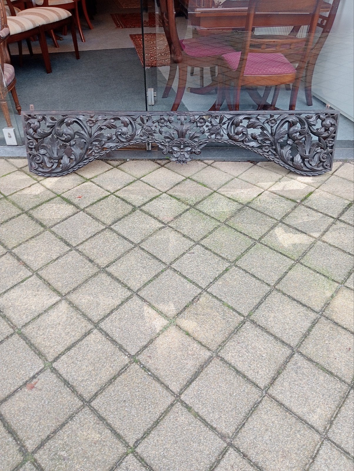 Antiek gesneden houten paneel - Decoratief ornament, Antiek en Kunst, Ophalen of Verzenden