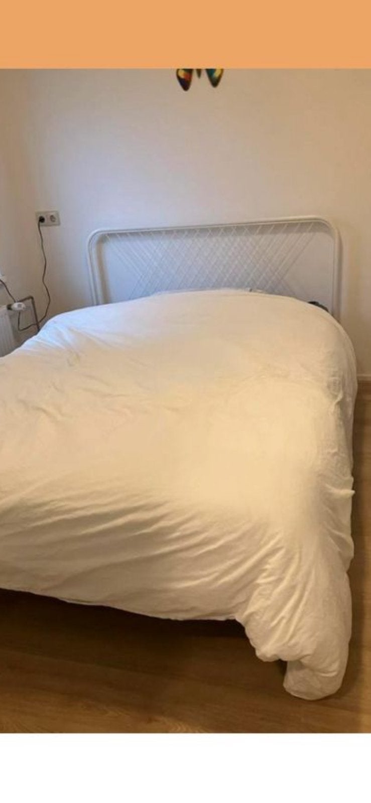 Ikea bed compleet met matras 140x200cm ophalen Groningen, Huis en Inrichting, Slaapkamer | Bedden, Ophalen, Wit, Tweepersoons