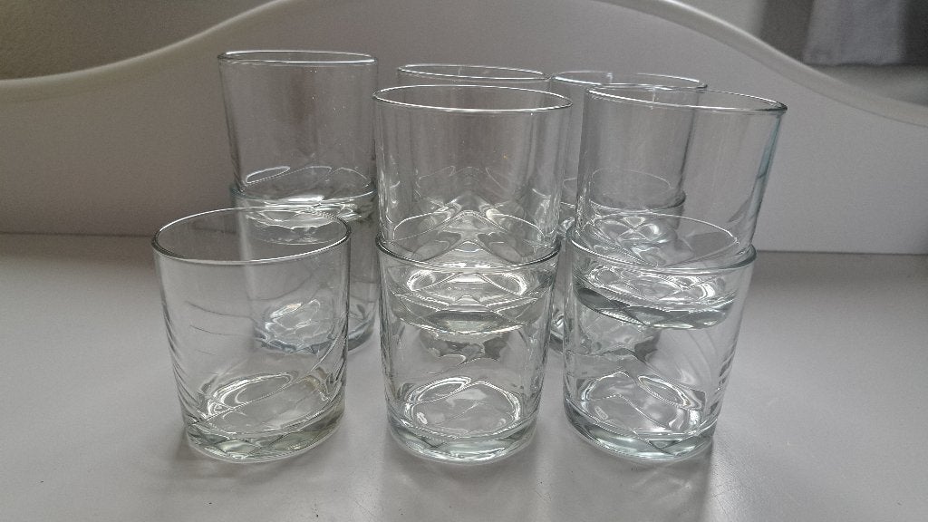 11 limonade glazen, Ophalen of Verzenden, Gebruikt, Frisdrankglas