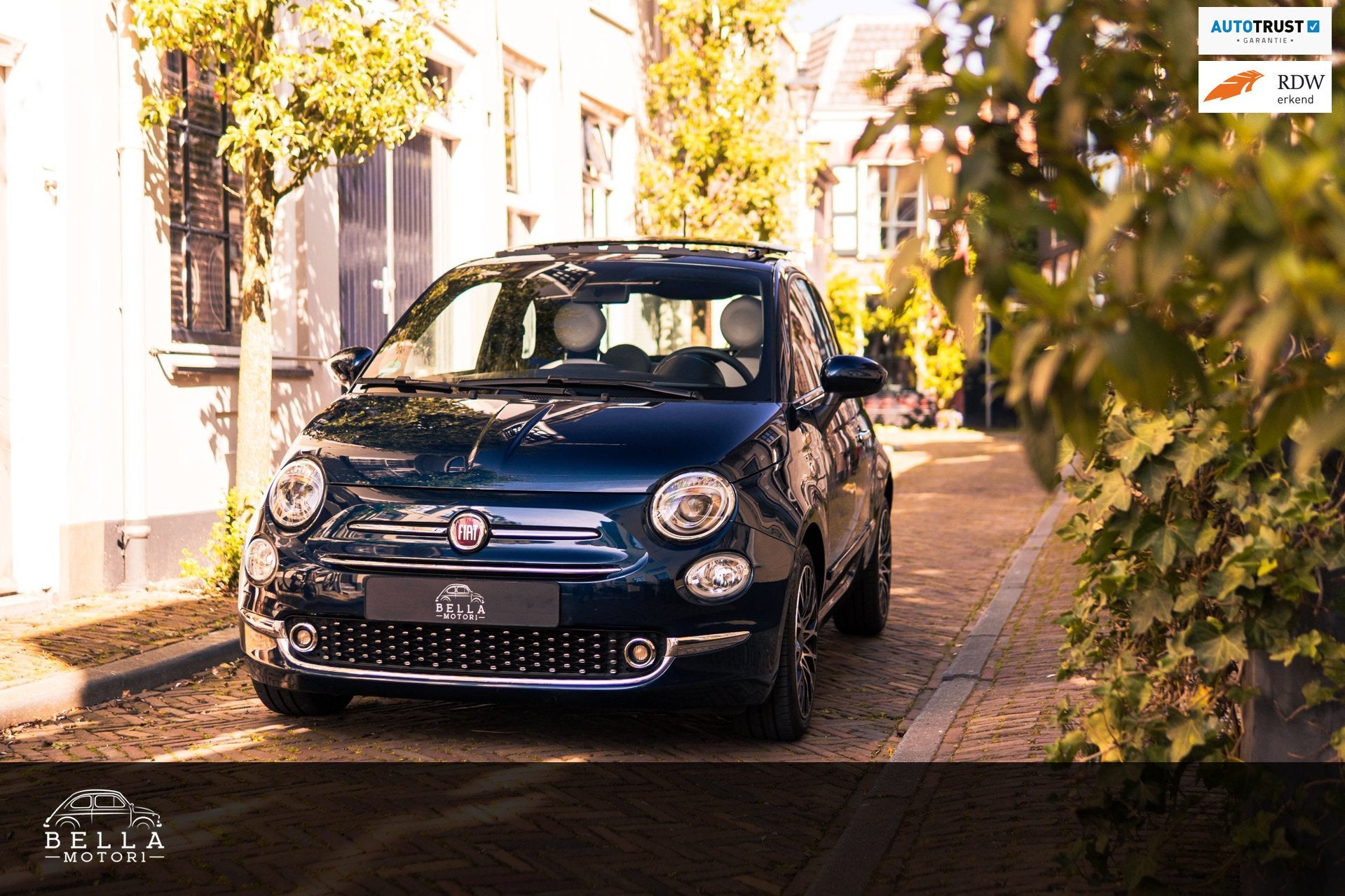 Fiat 500 1.0 Hybrid Star |RIJKLAARPRIJS | Apple CarPlay | Be, Voorwielaandrijving, Gebruikt, Zwart, Leder en Stof