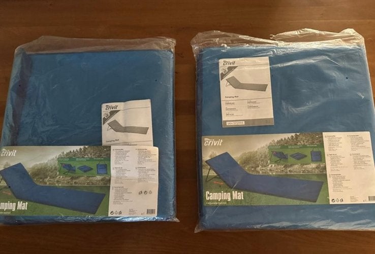 Campingmat ligmat met verstelbare rugleuning 2x, Ophalen of Verzenden