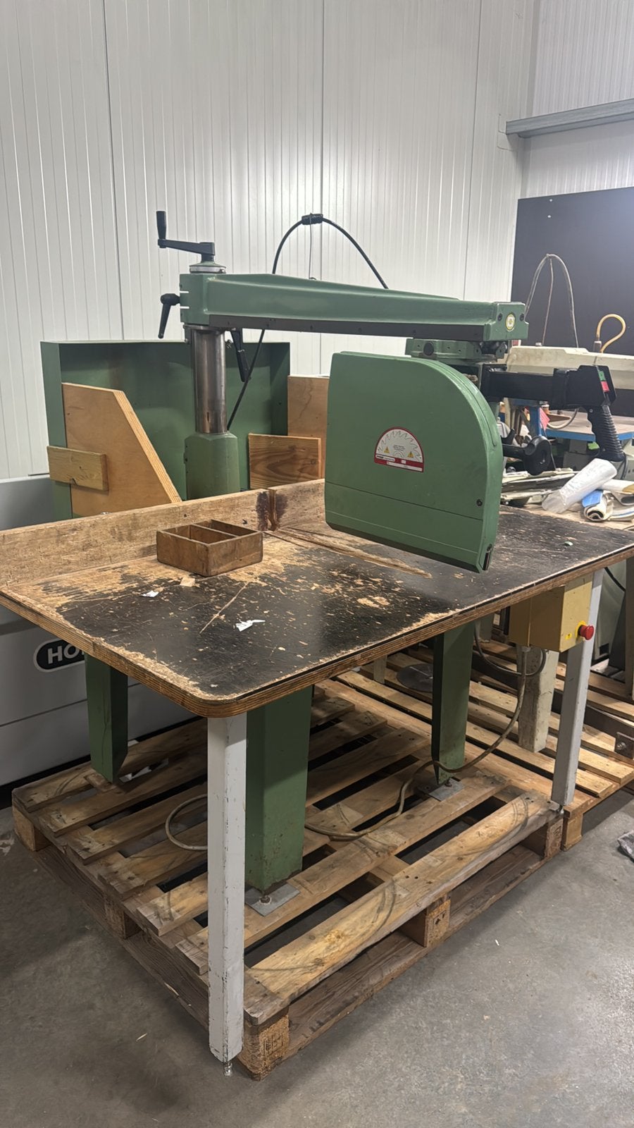 Maggi junior 640 radiaalzaag CE 400mm blad met werkblad, Ophalen of Verzenden, 1200 watt of meer, Afkortzaag, 70 mm of meer
