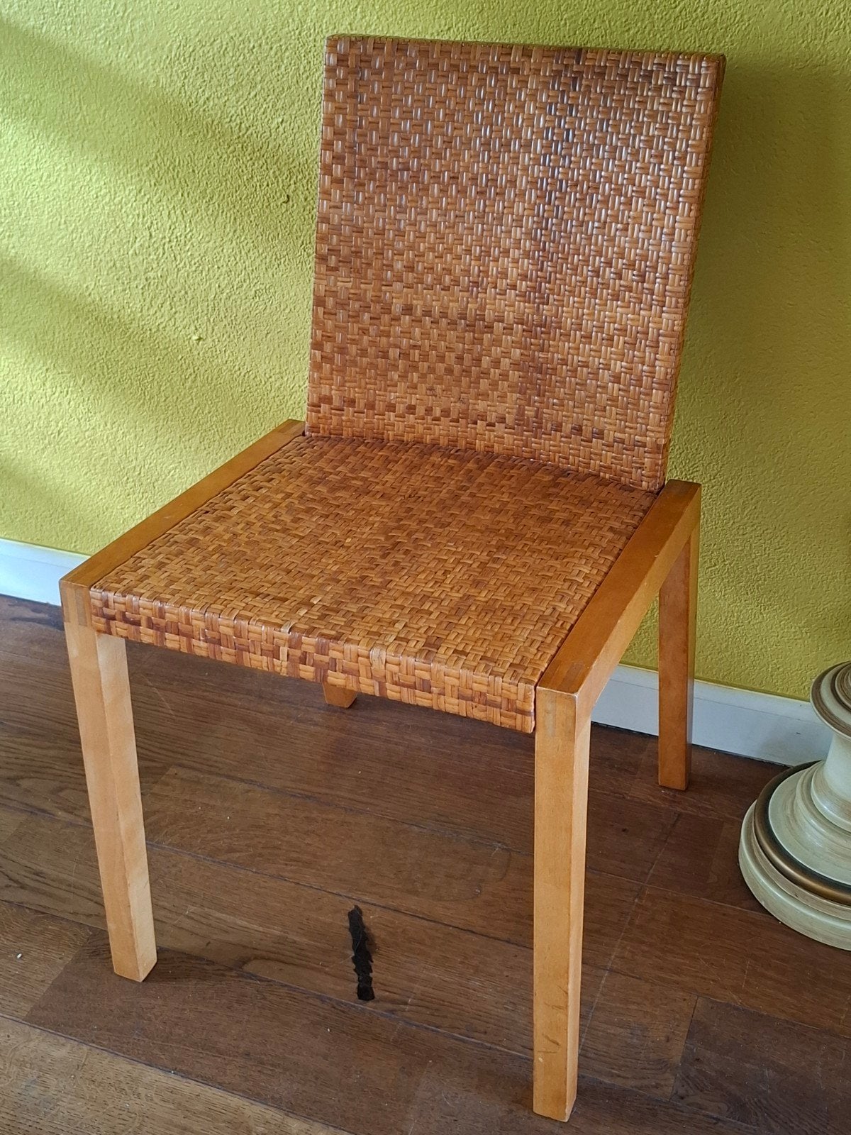Ikea Bror vintage eetkamerstoel van gevlochten rotan, Ophalen of Verzenden