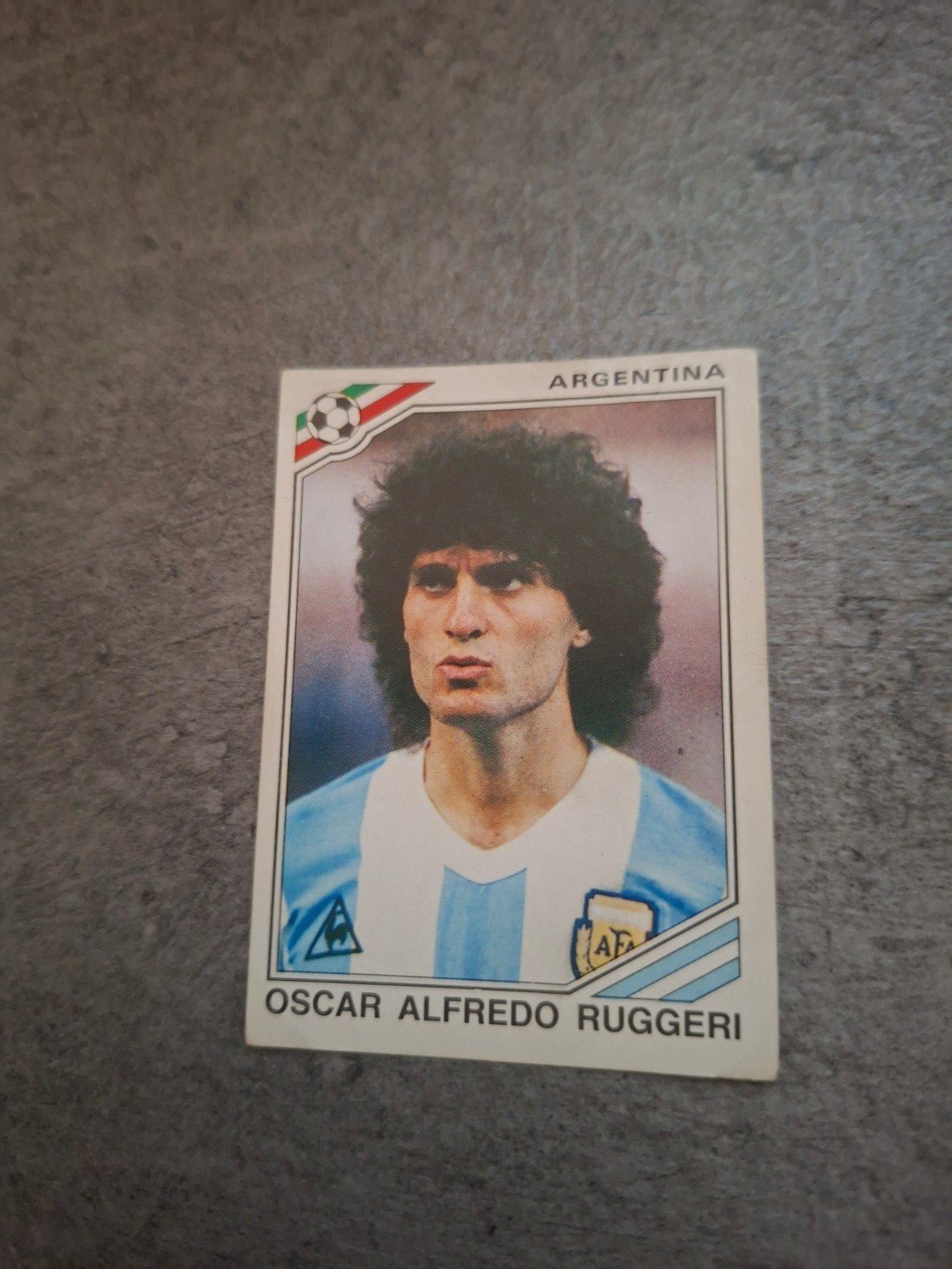 Panini sticker WK 86 Mexico. Oscar Alfredo Ruggeri., Ophalen of Verzenden, Zo goed als nieuw, Sticker