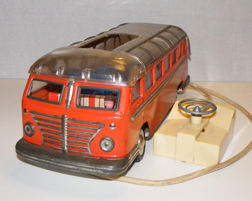 aardige oude blikken bus 29 cm., Ophalen of Verzenden