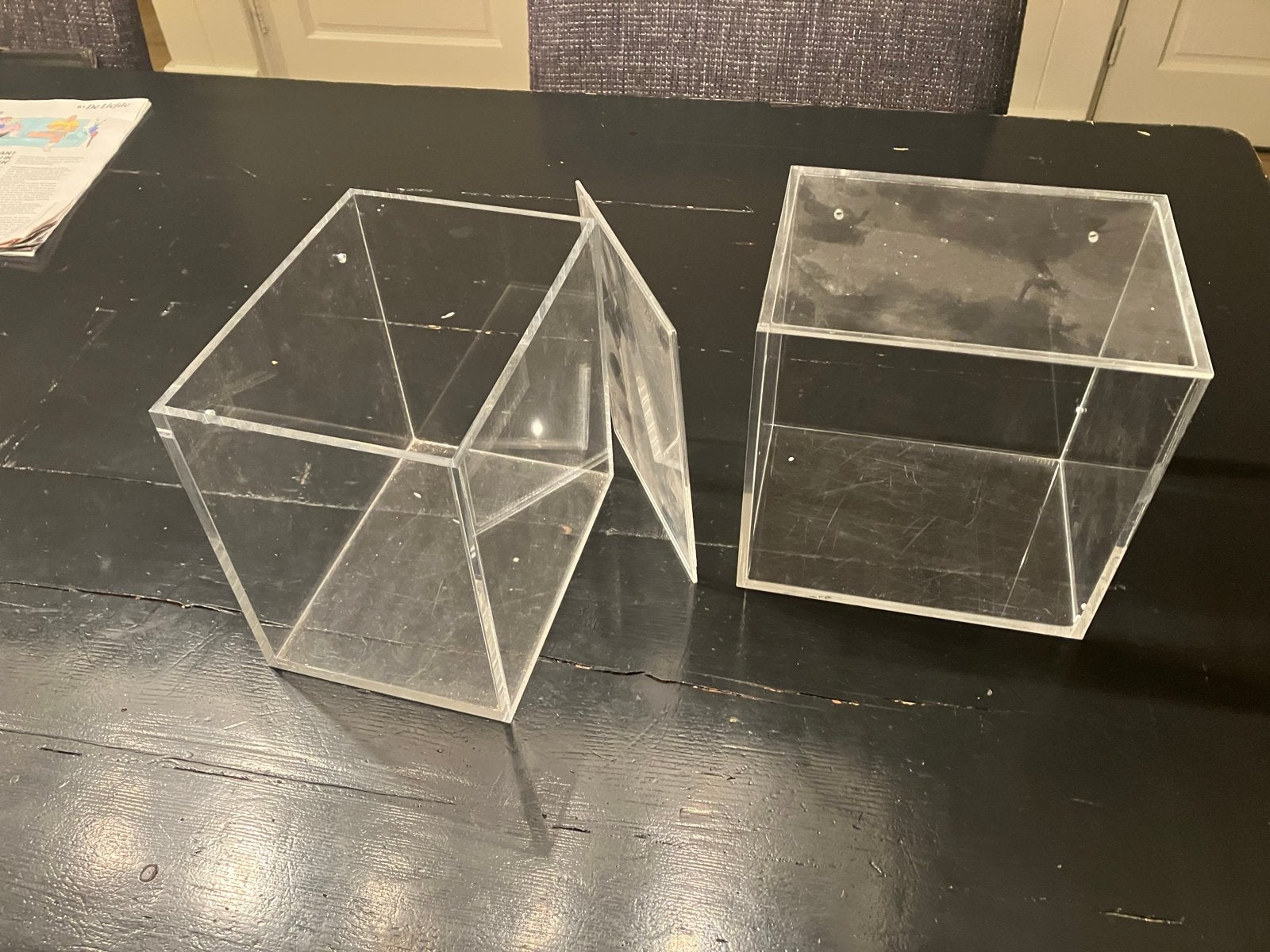 Plexiglas kistjes met deksel 15x20, Ophalen, Gebruikt, Kunststof
