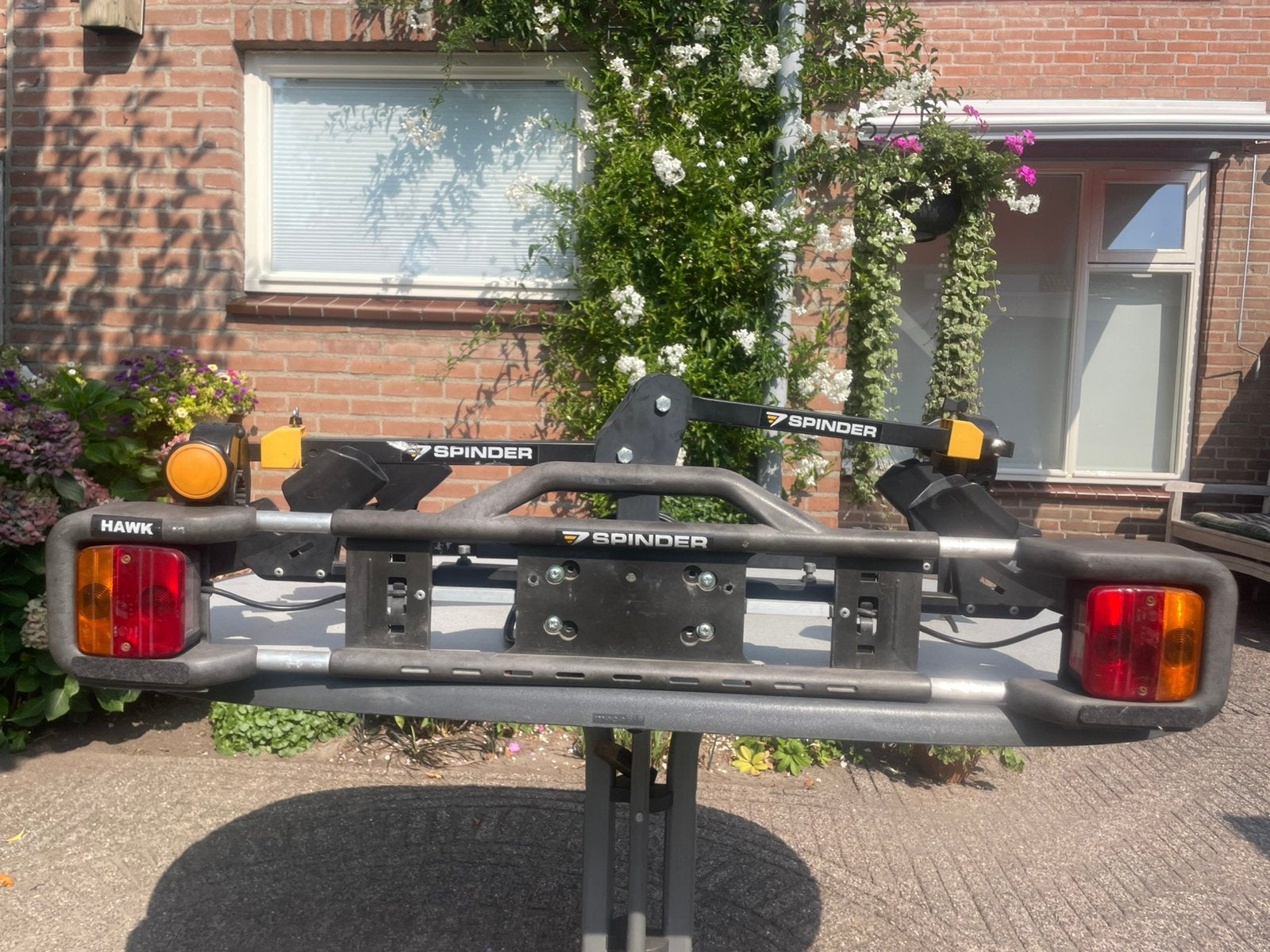 Spinder fietsendrager, Ophalen, 2 fietsen, Zo goed als nieuw, Trekhaakdrager