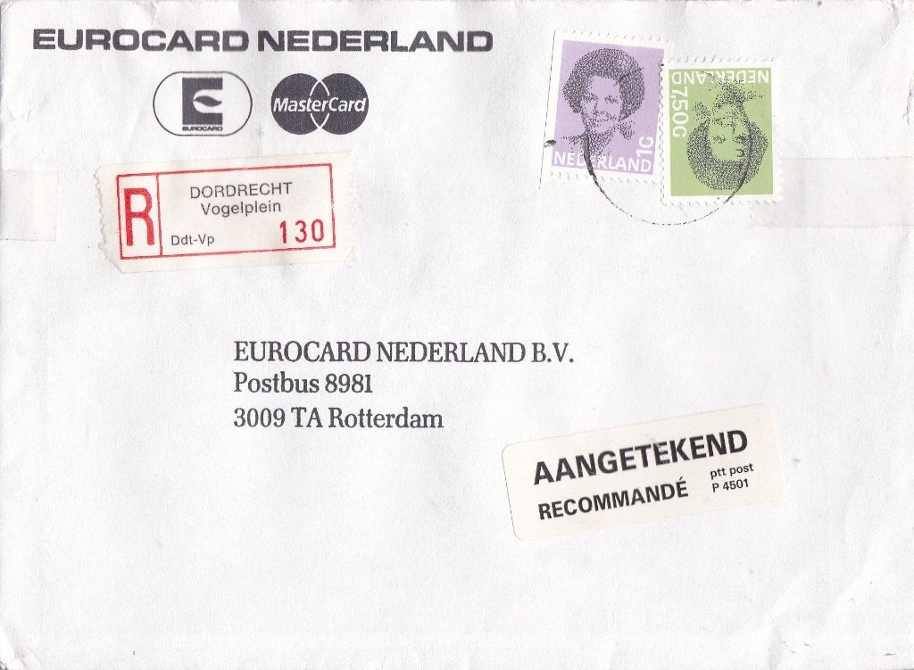 Nederland - R-brief – Dordrecht Vogelplein - 130, Verzenden, Envelop