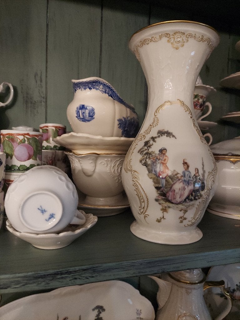 Foto 7 van Beautiful, rare vintage porcelain set Hoeroldt Arkadien