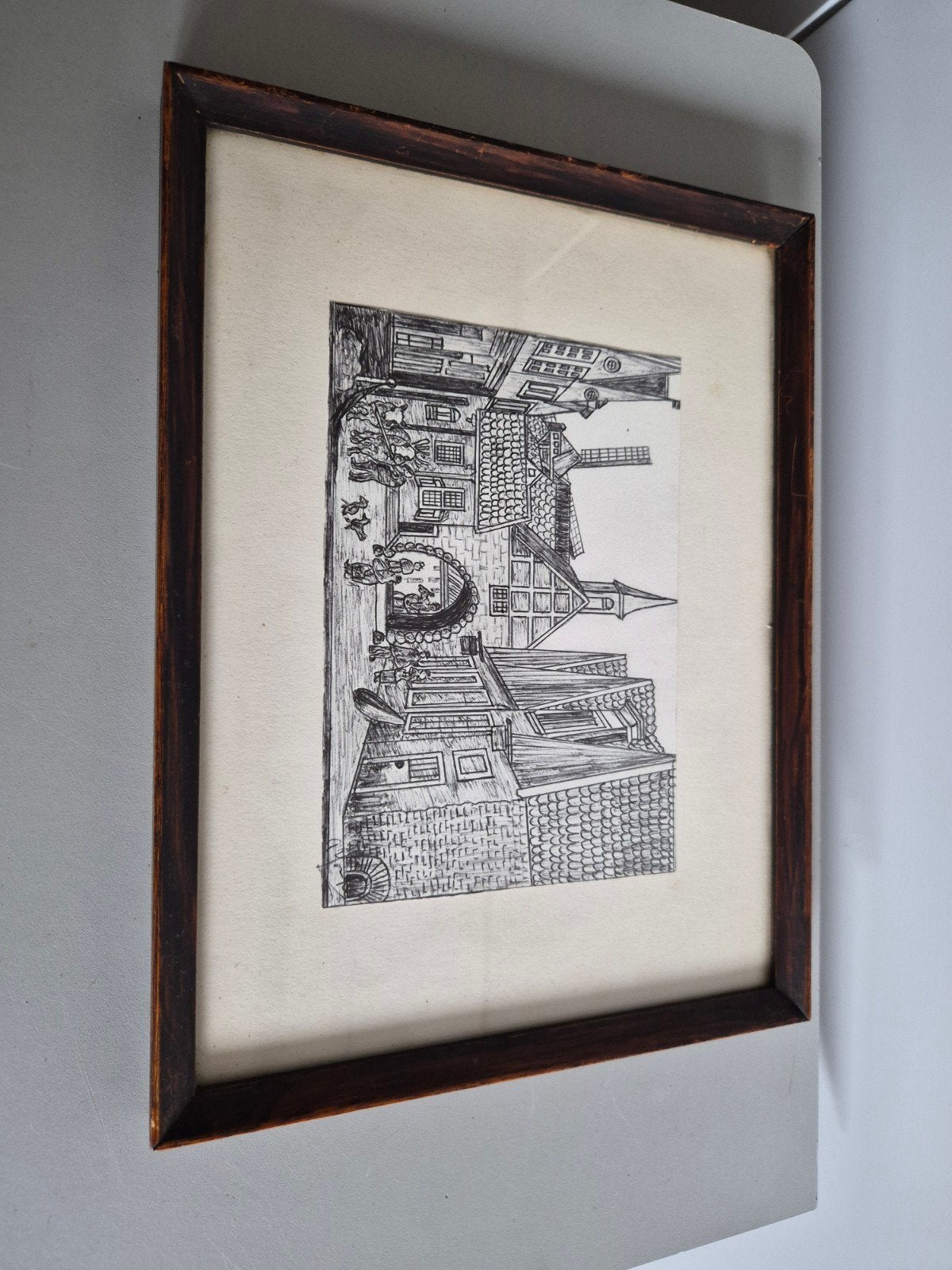 pentekening / prent Bisschopspoort Oldenzaal, Antiek en Kunst, Ophalen of Verzenden, Overige techniek