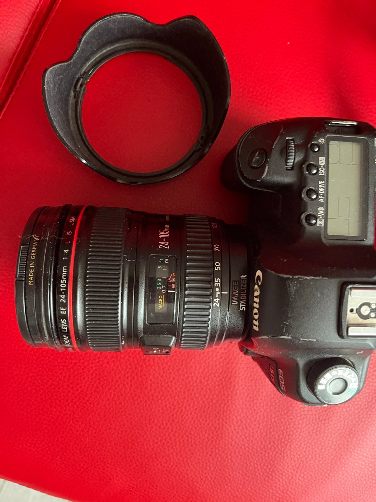 Canon EOS 5D Mark II met EF 24-105mm f/4 L IS USM lens, Gebruikt, Spiegelreflex, Canon, Beeldstabilisatie