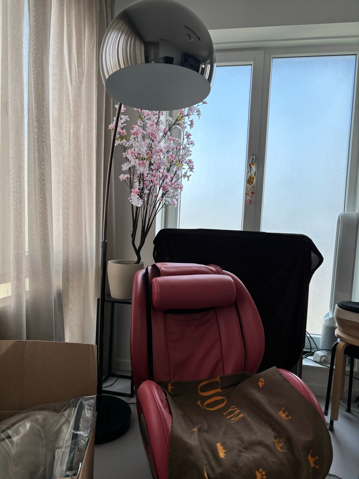 Nieuwe Booglamp met Marmeren Voet, Huis en Inrichting, Lampen | Vloerlampen, Ophalen, Nieuw, Metaal, 150 tot 200 cm