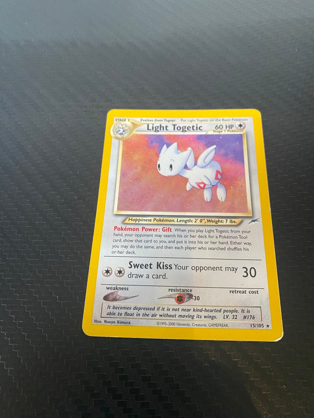 Pokémon Kaart: Light Togetic (Neo Destiny) - Goede staat, Hobby en Vrije tijd, Ophalen, Gebruikt, Losse kaart