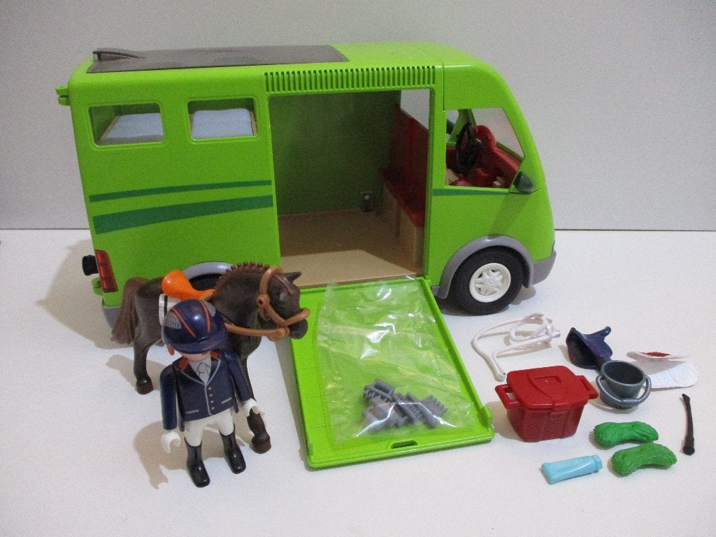 playmobil paardentrailer, Kinderen en Baby's, Speelgoed | Playmobil, Complete set, Voertuig, Ophalen of Verzenden, Zo goed als nieuw