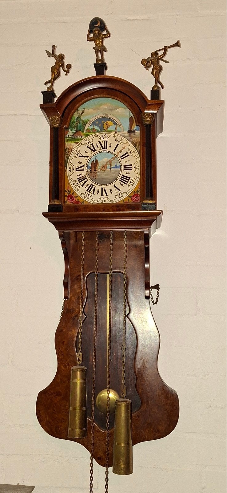 Prachtige antieke Friese staartklok, Antiek en Kunst, Ophalen
