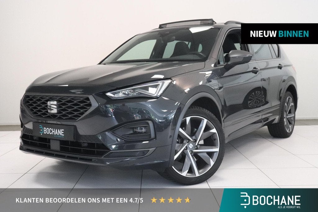 SEAT Tarraco 1.4 TSI e-Hybrid PHEV FR | Panoramadak | Camera, Auto's, Seat, Stof, 4 cilinders, Met garantie (alle), Lichtsensor