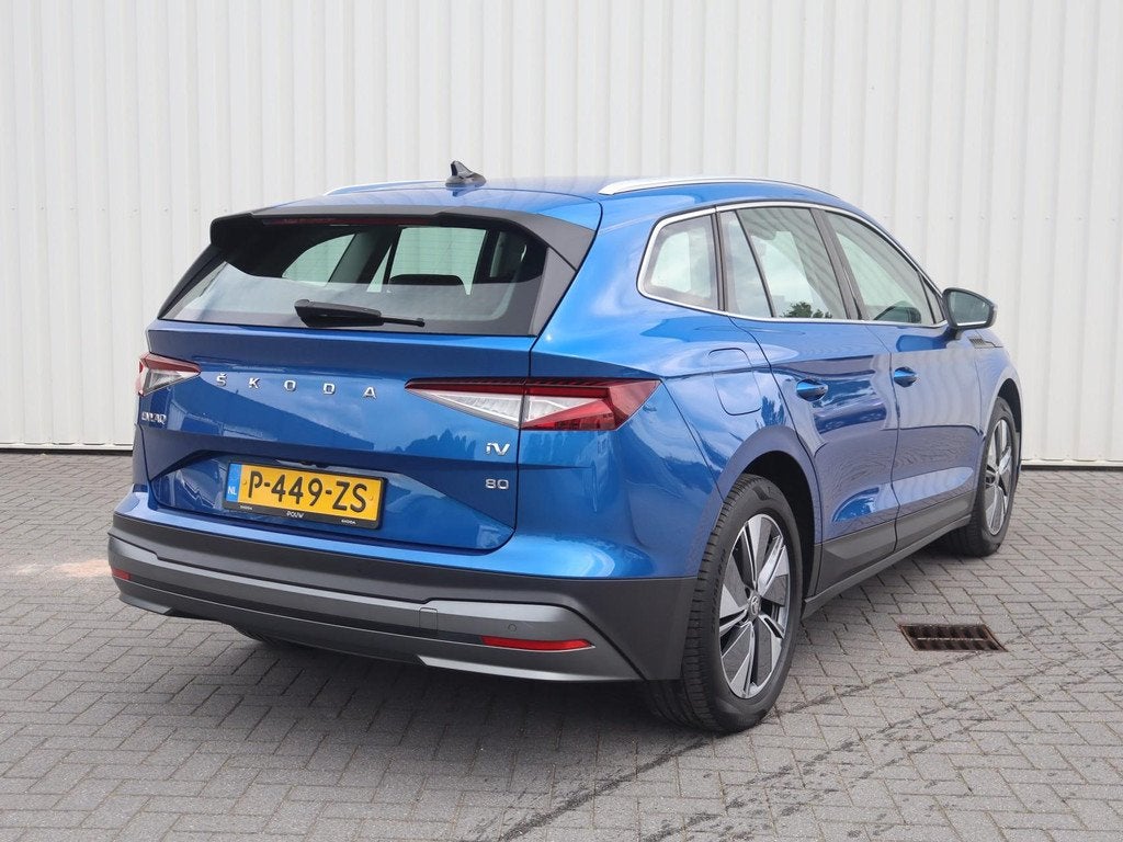 Skoda Enyaq 80 204pk | SoH 94% | Adaptive Cruise Control | A, Automaat, 12 maanden, Achterwielaandrijving, Blauw
