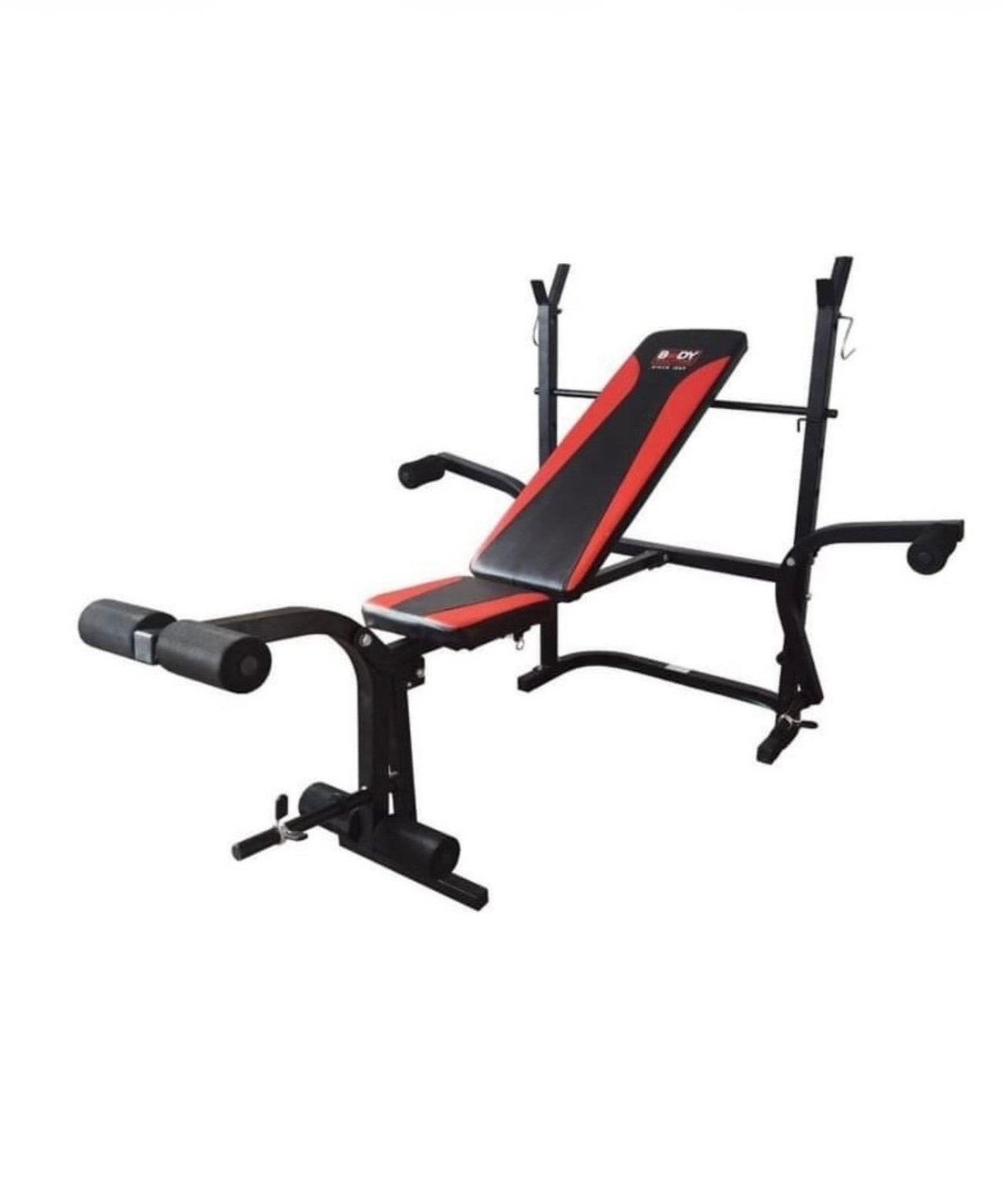 Verstelbare halterbank met leg extension en preacher curl, Gebruikt, Krachtstation, Armen, Ophalen of Verzenden