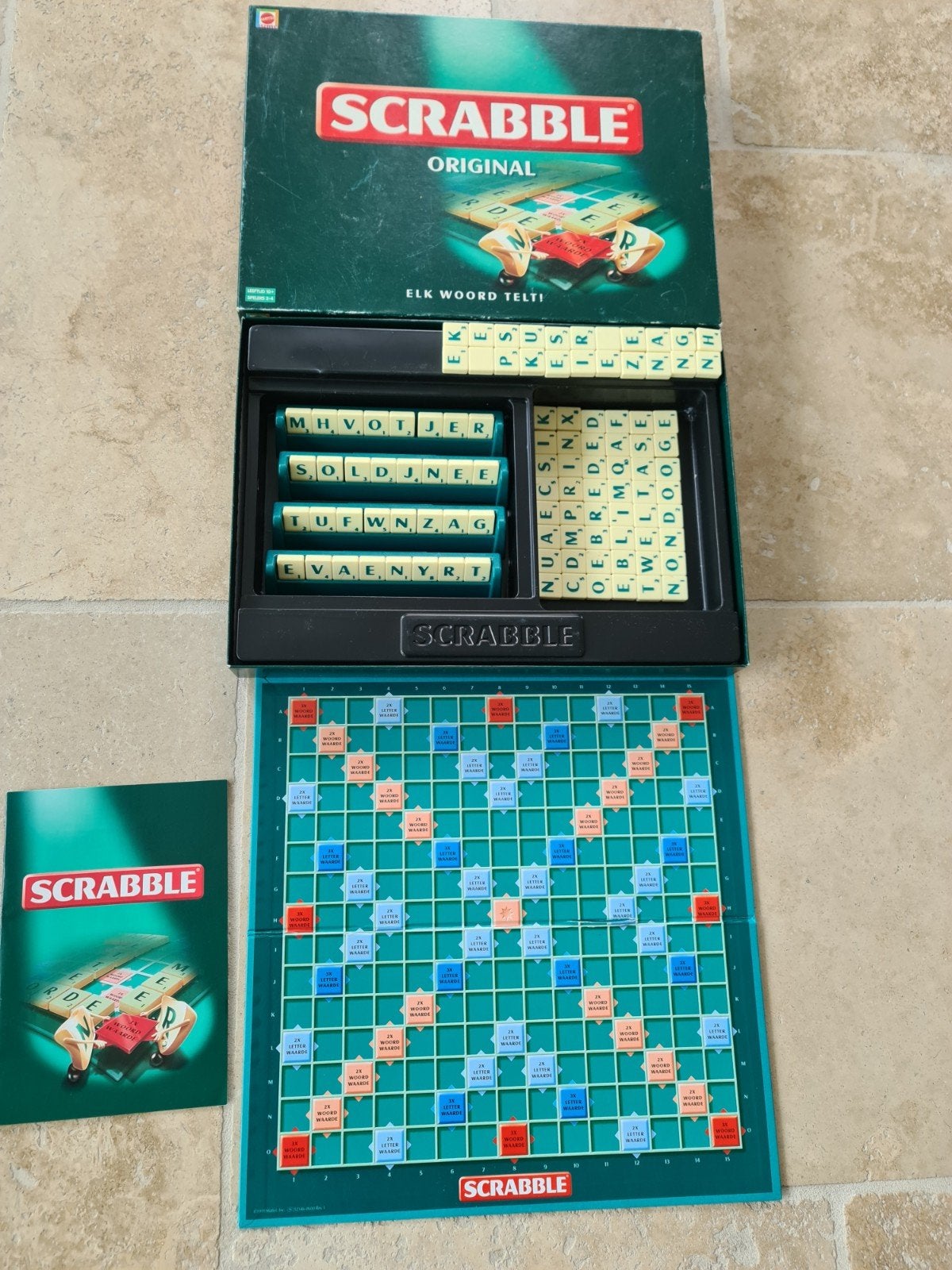 Scrabble de Luxe, Hobby en Vrije tijd, Gezelschapsspellen | Bordspellen, Ophalen of Verzenden, Zo goed als nieuw