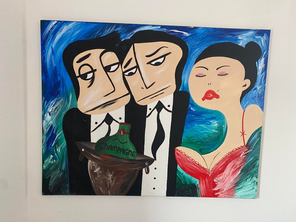 Schilderij 90x70cm, Ophalen of Verzenden