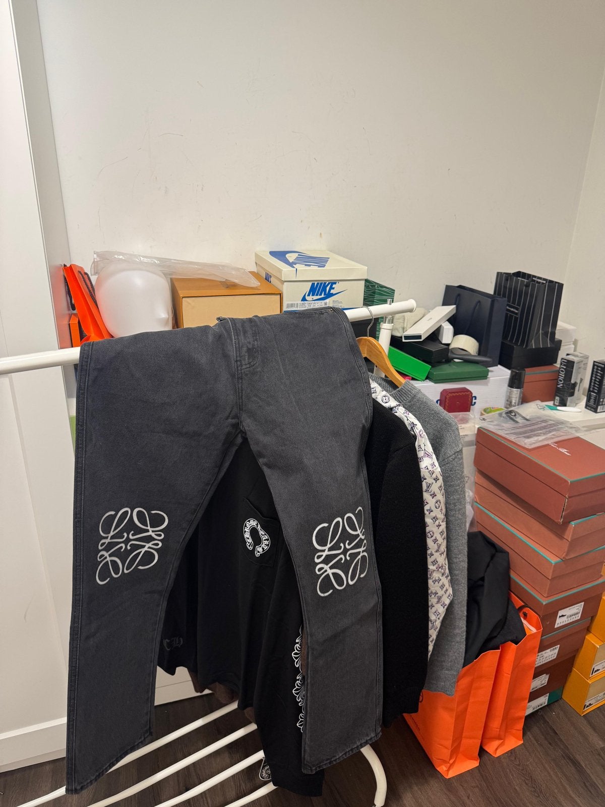 LOEWE Anagram Baggy Jeans zwart, Ophalen of Verzenden, Nieuw, Zwart
