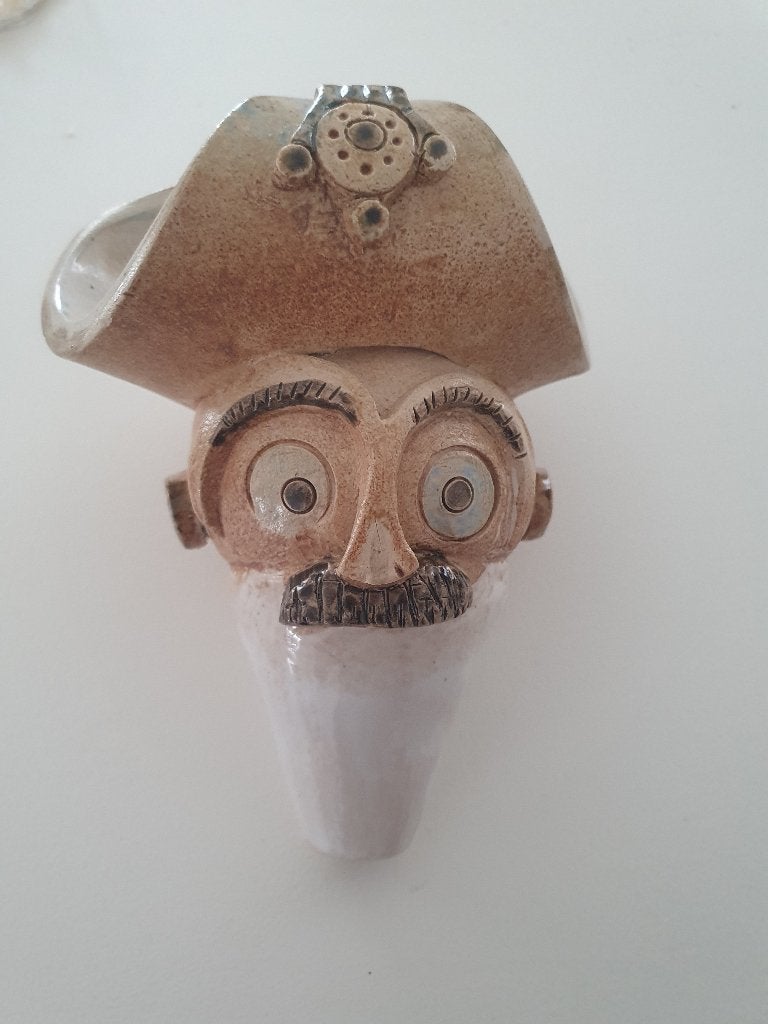 aardewerken hoofd van pieter adriaan pauptit (1938-2018), Ophalen of Verzenden