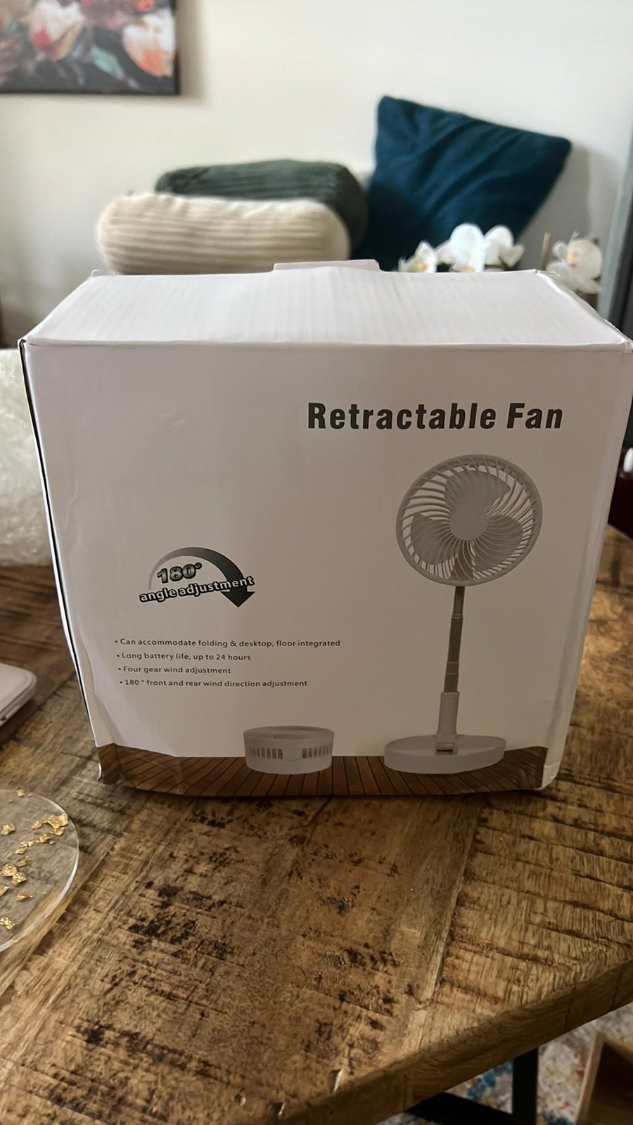 Uitschuifbare ventilator nieuw in doos, Witgoed en Apparatuur, Ophalen of Verzenden, Nieuw, Tafelventilator
