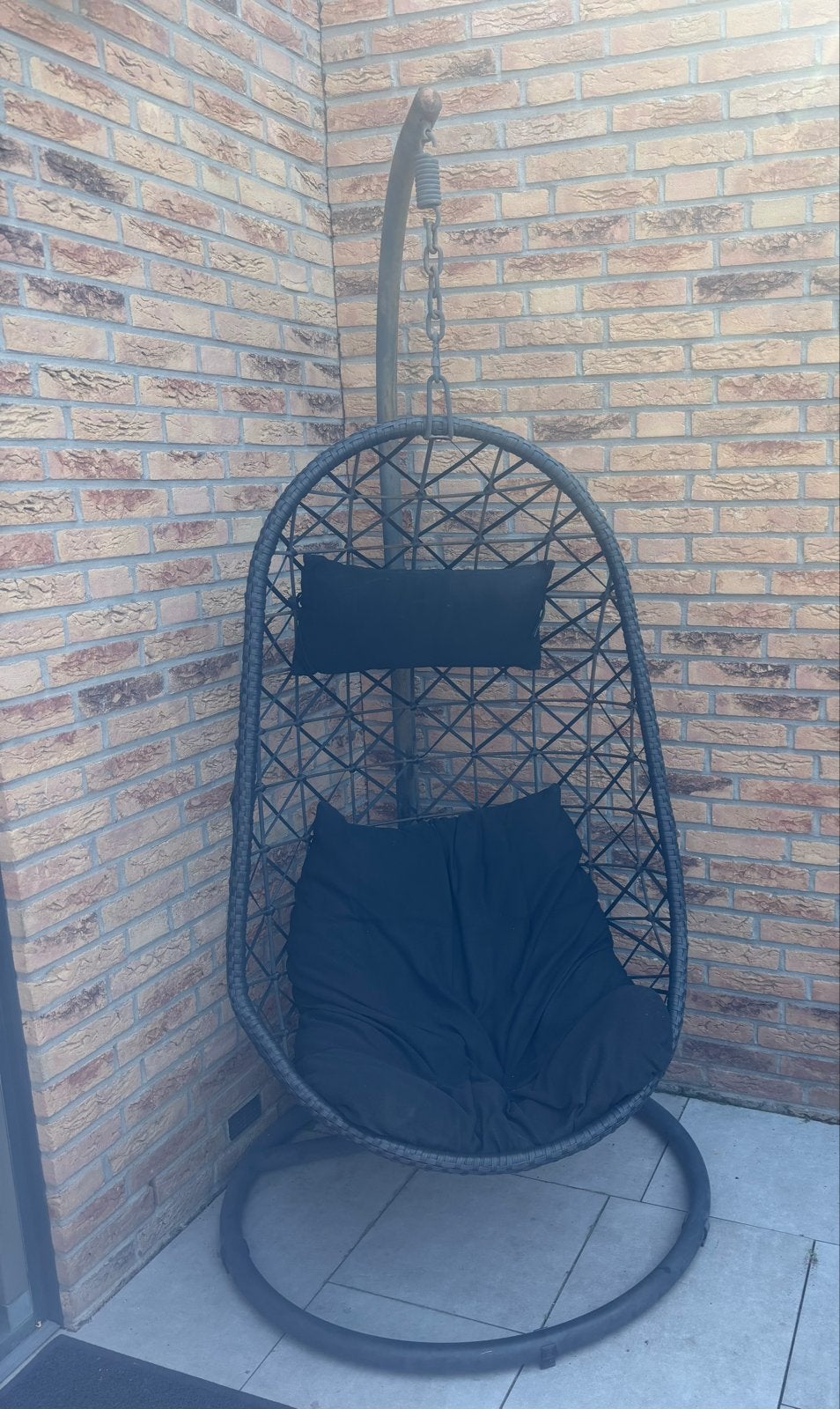 Comfortabele Schommelstoel - Hangstoel met Kussen, Ophalen, Gebruikt, Wicker