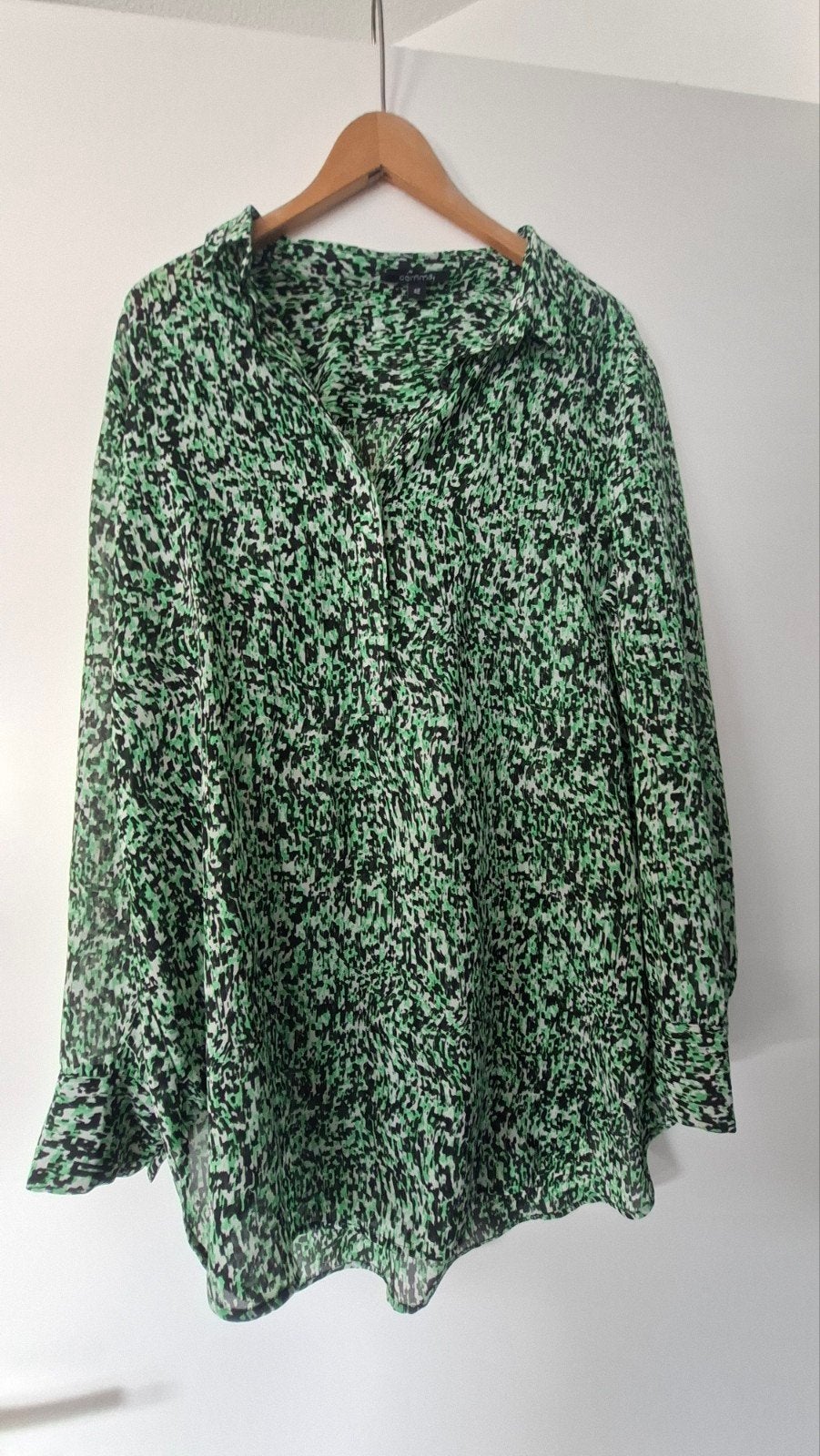 Blouse lang model| groen| maat 42/ XL, Ophalen of Verzenden, Zo goed als nieuw, Maat 42/44 (L), Groen