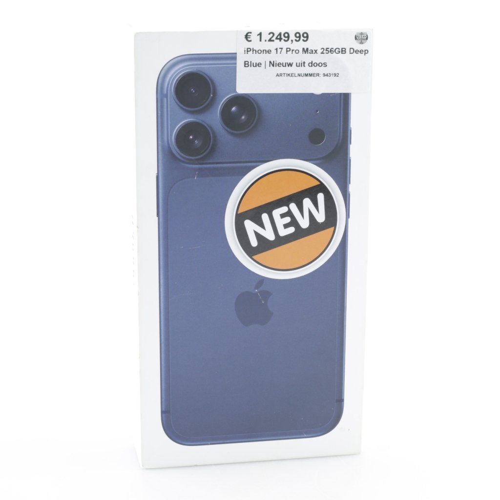 iPhone 17 Pro Max 256GB Deep Blue | Nieuw uit doos, Apple, Nieuw, Support@apple.com, One Apple Park Way
Cupertino, CA 95014
United States