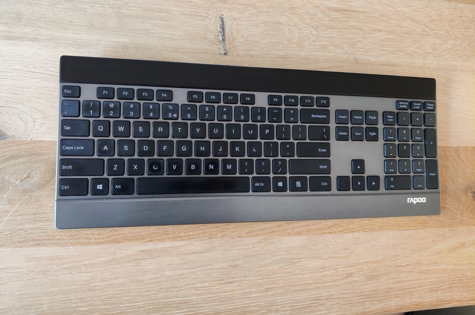 Rapoo E9270P Draadloos Toetsenbord QWERTY, Gebruikt, Multimediatoetsen, Ophalen of Verzenden, Draadloos