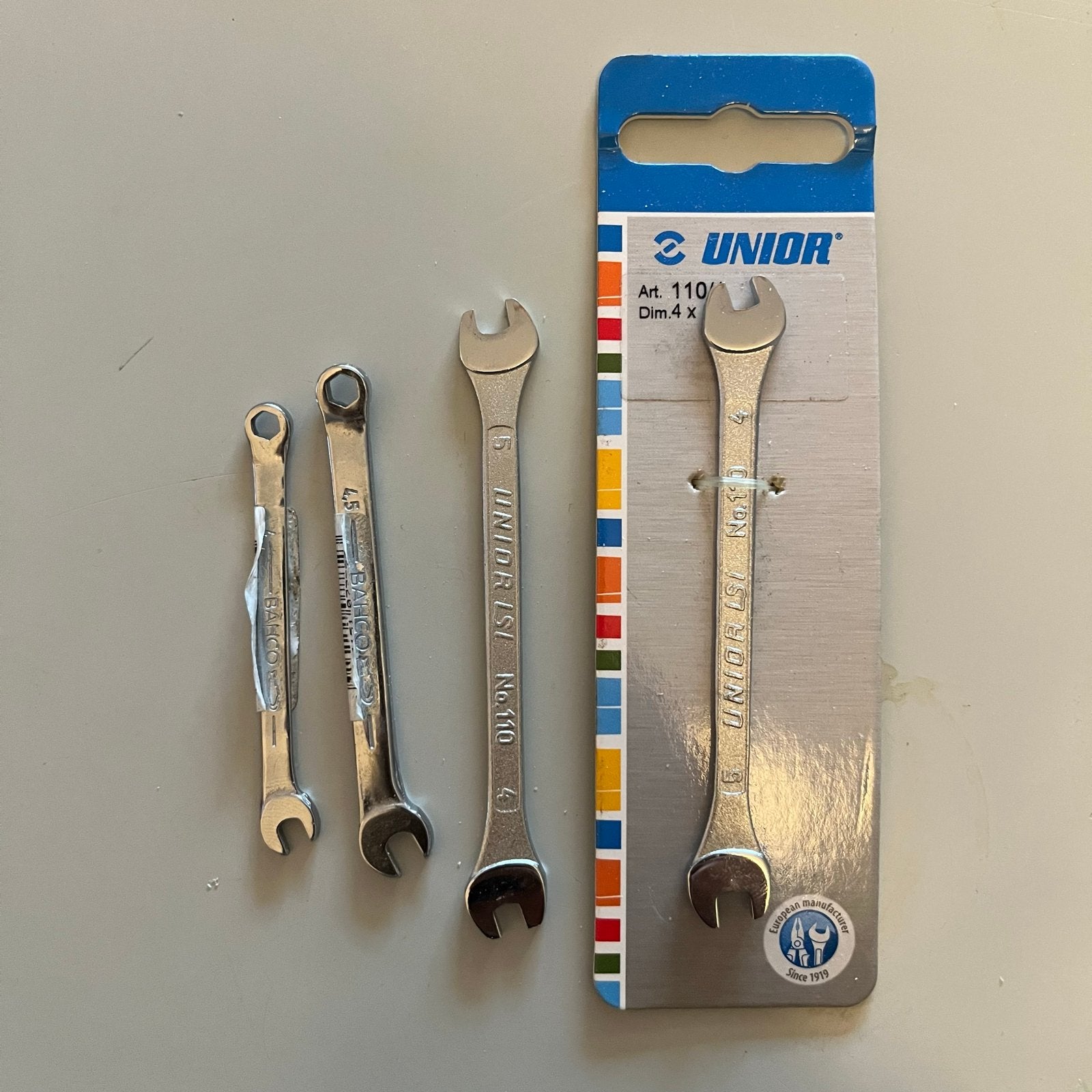 Set minisleutels/lilliputsleutels nieuw-Bahco Unior (4 4,5), Ophalen of Verzenden, Nieuw, Sleutel/ratel, Overige merken